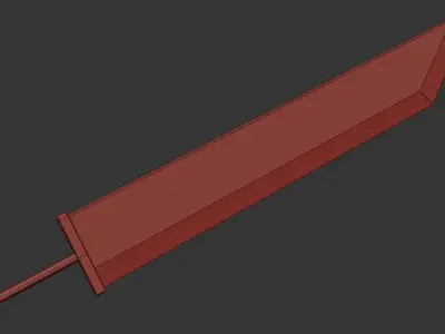 Buster Sword Free low-poly 3D model