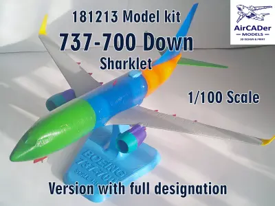 171213 Model kit Boeing 737-900 Sharklet Down 3D print model
