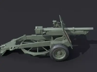 Ordnance QF 25 Pounder 3D model