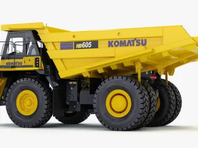 Komatsu HD605-8 Rigid Dump Truck 3D model