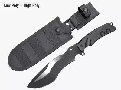 Knife Parus Low-poly 3D model