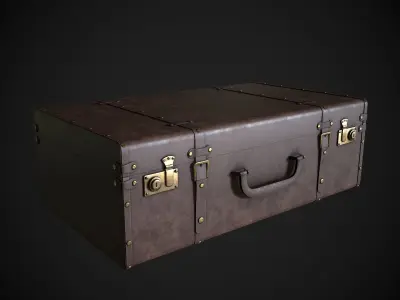 Vintage Suitcase Low-poly 3D model