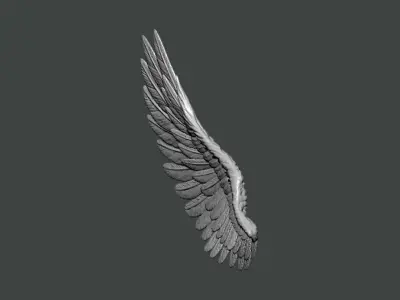 3D Model-WING0006 angel wing 3D print model