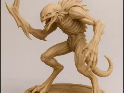 NEEDLE STRIKER Hyper-Agile Alien Assassin STL Pack 3D print model purchase