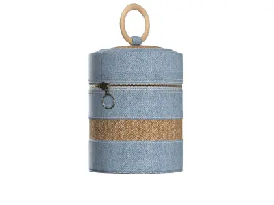Denim Mini Barrel Bag 3D model