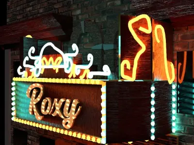 Old-Time Cinema 3D model