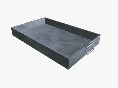 Metal Tray Low-poly 3D model
