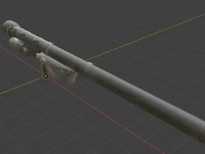 strela rocket 9K32 Low-poly 3D model