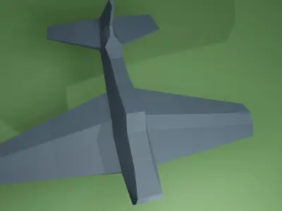 LowPolyAirPlane fighter jet Free low-poly 3D model