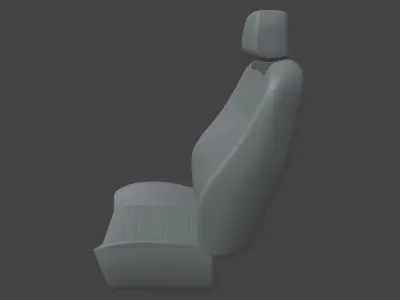 Car Seat 011 Low-poly 3D model