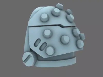 Space Knights V5 Defiance Studded Shoulder Pads Type B 3D print model