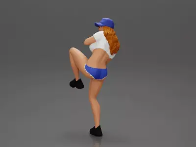 Preparing for a Baseball Play with a Quick Leg Lift 3D print model