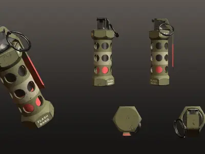 Tactical Grenades Low-poly 3D model