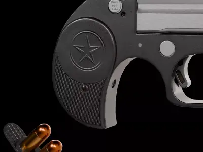 Stinger RS 380 ACP compact pistol Low-poly 3D model