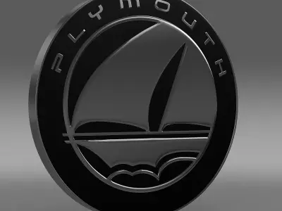 plymouth logo 3D model by Sergey