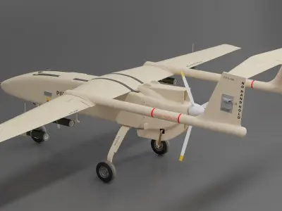 Iranian Drone Mohajer-6 Sand Color 3D model