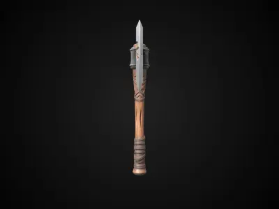 Stylized Dwarf Sword - Ironcleave - Game Ready 3D model