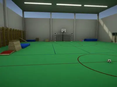 School Gym Environment Pack Low-poly 3D model