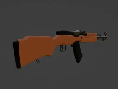SKS weapon Low-poly 3D model