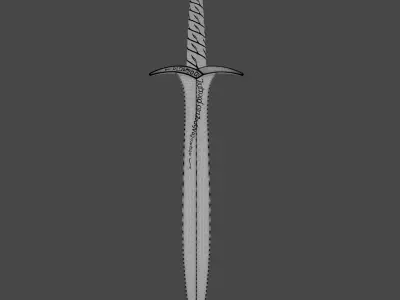 Sting Sword High Poly 3D model