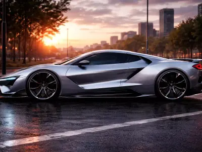 Futuristic Hypercar 3D Model this car is very good looking  3D print model
