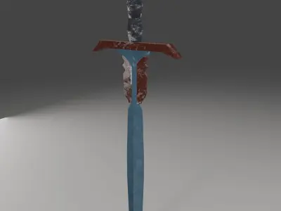 Stylized Sword Weapon PBR low-poly game ready Low-poly 3D model