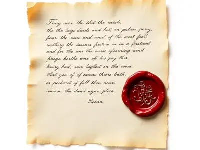 Antique Scroll with Wax Seal D Model Pack Low-poly 3D model