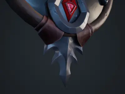 Vampiric Shield Low-poly 3D model