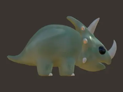 Triceratop CHIBI Free 3D print model
