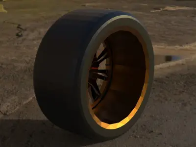 BUGGATI TYRE Free low-poly 3D model
