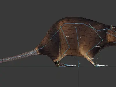 Beaver Low-poly 3D model