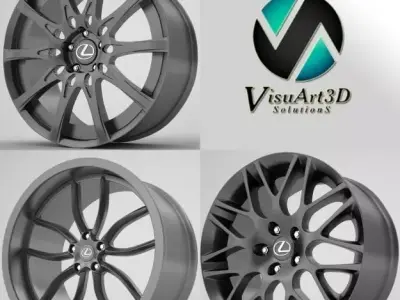 Lexus IS rims 3D model