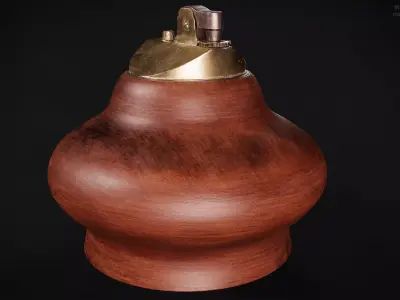 Vintage Lighter Low-poly 3D model