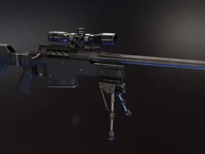 Truvelo Amris Rifle Low-poly 3D model