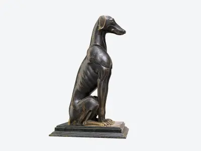 Dog Sculpture Low-poly 3D model get