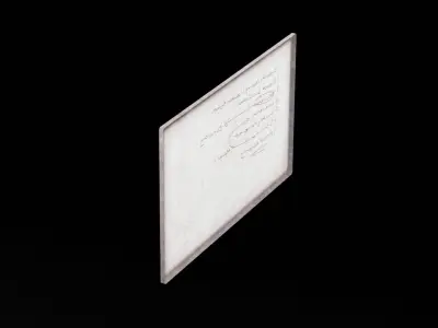 School Whiteboard Low-poly 3D model