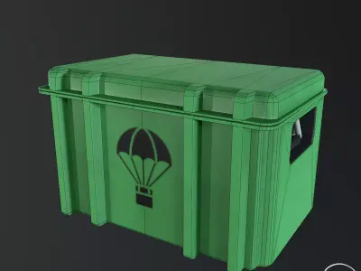 Military Case Low-poly 3D model