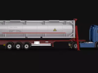 Generic Self Loading Truck an ISO Tank 3D model