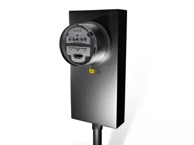 Electrical Meter Low-poly 3D model