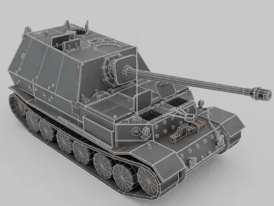 Ferdinand - Elefant Heavy Tank Destroyer Low-poly 3D model