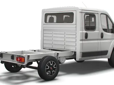 Fiat Ducato Chassis Truck Crew Cab 3450 WB 2022 3D model