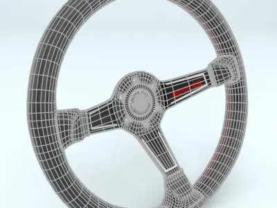 Steering Wheel Sparco L575 Red 3D model