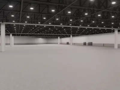 San Diego Convention Center Halls EFGH Low-poly 3D model