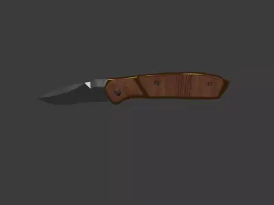 hunting knife  Low-poly 3D model