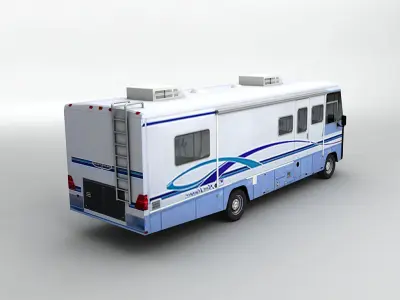 RV Recreational Vehicle Motorhome Low-poly 3D model