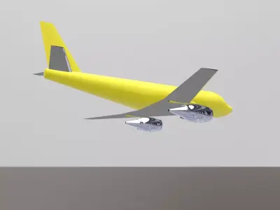  Fictional Jetliner a318 Inspired series 3D model