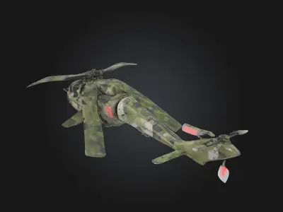 Helicopter Wreckage Impact of a Fallen Giant 3D model