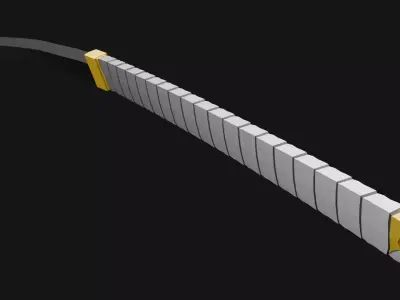 Simple Low-Poly Japanese Odachi  Low-poly 3D model