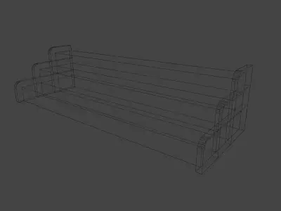 Display Shelf 1 Part Low-poly 3D model