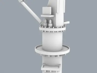 LNG Ships Deck Crane 2 PM 3D print model